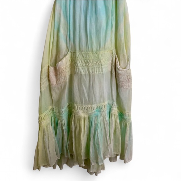 NWT FREE PEOPLE PASTEL TIE DYE SLEEVELESS MIDI DRESS SIZE MEDIUM - Picture 3 of 8